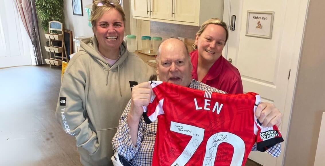 Len’s 70th Birthday Surprise at Wessex Lodge Care Home